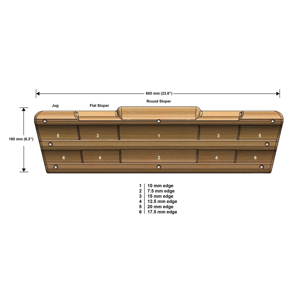 Metolius Climber's Edge Wooden Hangboard