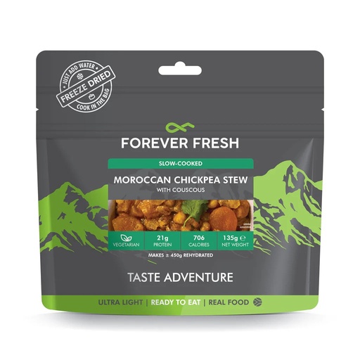 Forever Fresh Slow-Cooked Moroccan Chickpea Stew with Couscous
